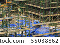 Builder worker in safety protective equipment. 55038862