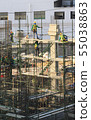 Builder worker in safety protective equipment. 55038863