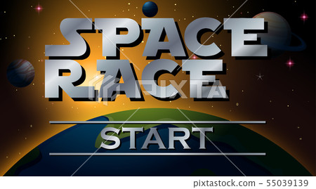 Space race start background Space race start background 55039139