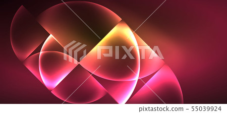 Dynamic lines and shapes, glass neon glowing effect. Modern neon glow geometric shapes, great design Dynamic lines and shapes, glass neon glowing effect. Modern neon glow geometric shapes, great design 55039924