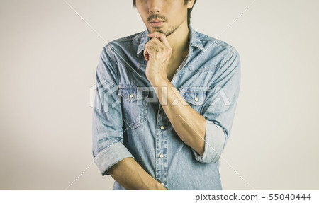 Jeans Shirt or Denim Shirt Man Fashion Touch Chin Jeans Shirt or Denim Shirt Man Fashion Touch Chin 55040444