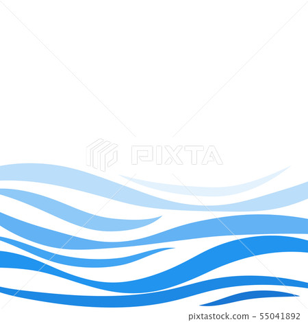 Blue lines wave concept abstract vector background - Stock Illustration ...