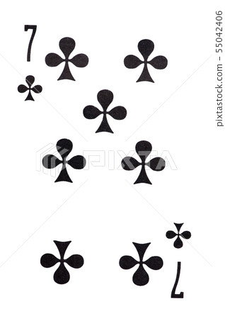 black card on white background macro 55042406