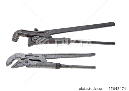 adjustable spanner on white background adjustable spanner on white background 55042474