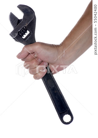 adjustable spanner isolated on white adjustable spanner isolated on white 55042480