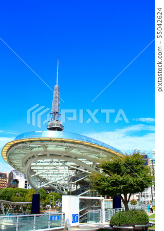 Scenery of Nagoya city TV tower and oasis 21 55042624