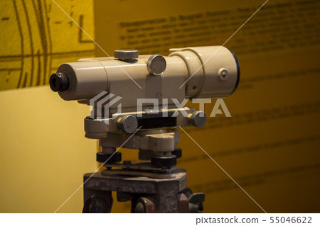 Old theodolite for measuring angles and distances. Old theodolite for measuring angles and distances. 55046622