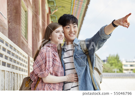 Couple, Dating, Dating, Travel, Tourism, Hanok, Korean tradition, Gyeongbokgung, Jongno-gu, Seoul 55046796