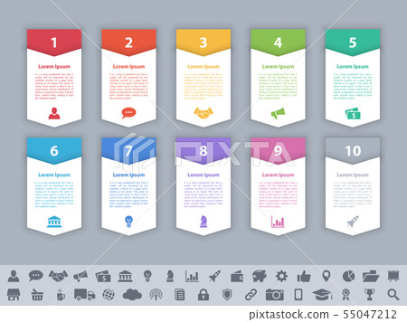 Infographic design business concept with 10 steps - Stock Illustration ...