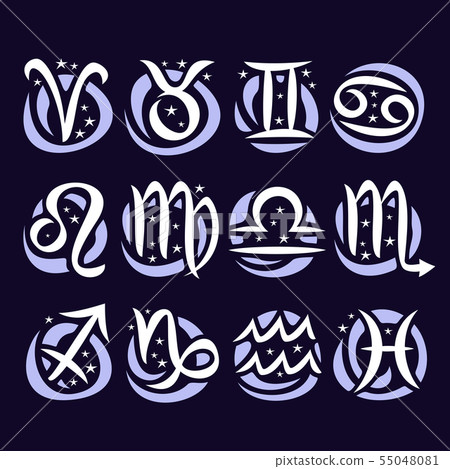 Vector set of Zodiac Signs 55048081