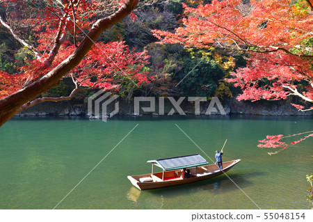 Autumn Kyoto Arashiyama River descent Autumn Kyoto Arashiyama River descent 55048154