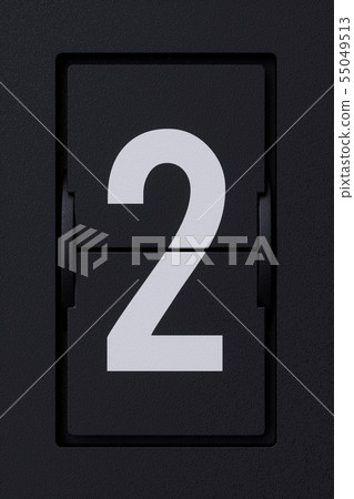 Airport mechanical flip board panel digits font 2 55049513