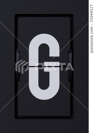 Airport mechanical flip board panel character font 55049527