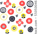 Flower_Scandinavian_Red / Yellow 55050046