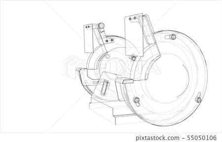 Outline electric grindstone vector 55050106