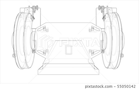 Outline electric grindstone vector Outline electric grindstone vector 55050142