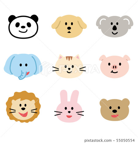 Cartoon Animal Face Items Stock Illustration - Download Image Now - Animal  Ear, Illustration, Animal - iStock