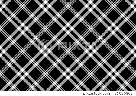 Check black white plaid diagonal texture seamless 55050862