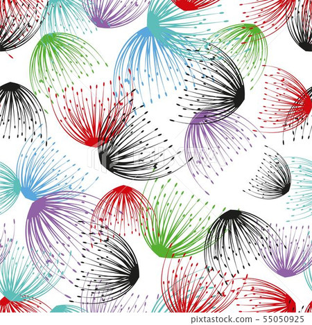 Dandelion seamless in retro style. Vector Dandelion seamless in retro style. Vector 55050925