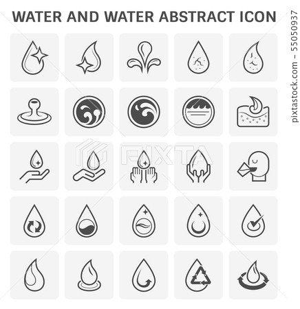water abstract icon water abstract icon 55050937