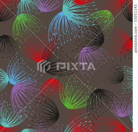 Dandelion seamless in retro style. Vector Dandelion seamless in retro style. Vector 55051143