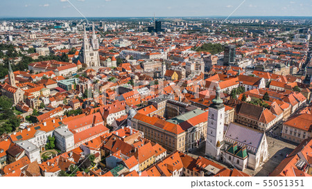 Cityscape of Zagreb the capital of Croatia 55051351