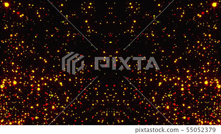 Abstract gold rain with bright particles with flares are in space, modern glossy background, 3d Abstract gold rain with bright particles with flares are in space, modern glossy background, 3d 55052379