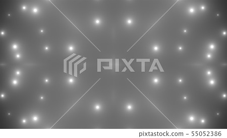 Abstract symmetry kaleidoscope - fractal lights, 3d render backdrop, computer generating background 55052386
