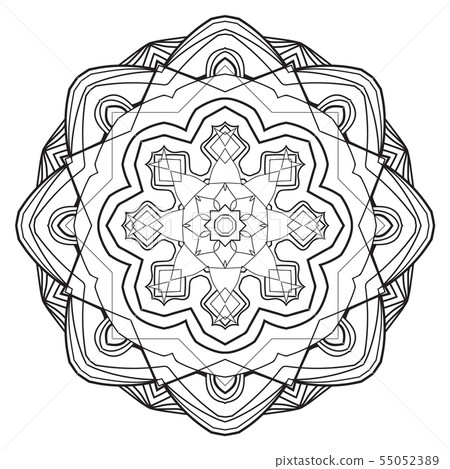 Flower Mandala. Vintage decorative elements. Flower Mandala. Vintage decorative elements. 55052389