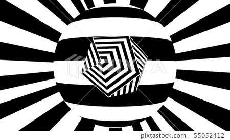 Black and white stripes. Computer generated abstract background, 3D render Black and white stripes. Computer generated abstract background, 3D render 55052412