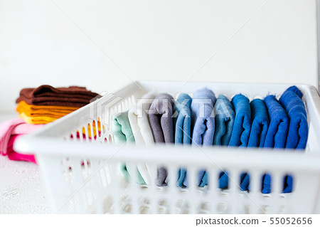 Keeping clothes at the box on white background Keeping clothes at the box on white background 55052656