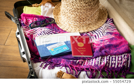 手提箱海外旅遊保險信用卡夏季旅遊商務旅行護照 55054729