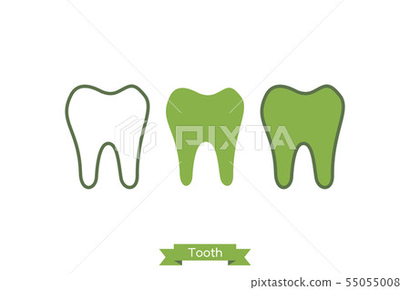 flat tooth icon flat tooth icon 55055008