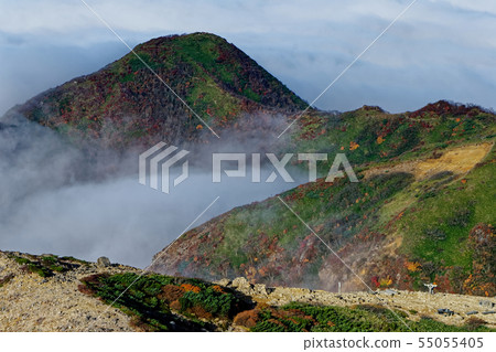 The sea of clouds and Korikura seen from the Nasu mountain range, Asahi-dake The sea of clouds and Korikura seen from the Nasu mountain range, Asahi-dake 55055405