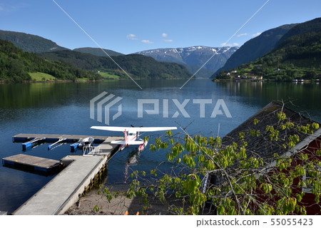 Hardanger fjord landscape Hardanger fjord landscape 55055423