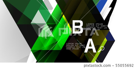 Colorful repeating triangles modern geometric in contemporary style on white background. Abstract Colorful repeating triangles modern geometric in contemporary style on white background. Abstract 55055692