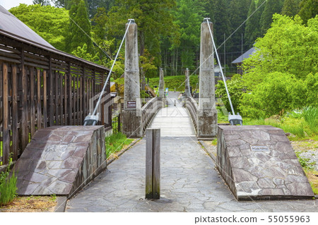 Oide Suspension Bridge at Hakuba Village Ode Park, Nagano Prefecture Oide Suspension Bridge at Hakuba Village Ode Park, Nagano Prefecture 55055963
