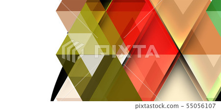 Colorful repeating triangles modern geometric in contemporary style on white background. Abstract Colorful repeating triangles modern geometric in contemporary style on white background. Abstract 55056107