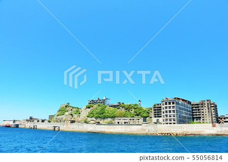長崎縣藍天軍艦海島 55056814