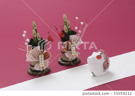 Child doll and Kadomatsu Child doll and Kadomatsu 55059212