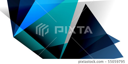 Vintage abstract template with triangle mosaic composition vecton white background. Simple design 55059795