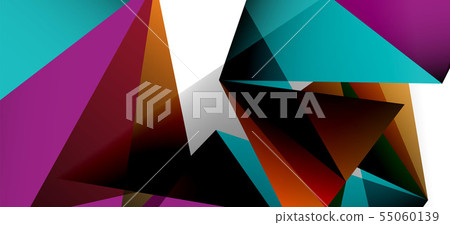 Vintage abstract template with triangle mosaic composition vecton white background. Simple design Vintage abstract template with triangle mosaic composition vecton white background. Simple design 55060139