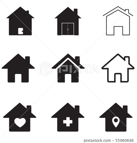 houses icon on white background. homes sign.  55060686