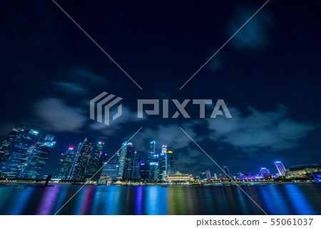 Night view of Singapore 55061037