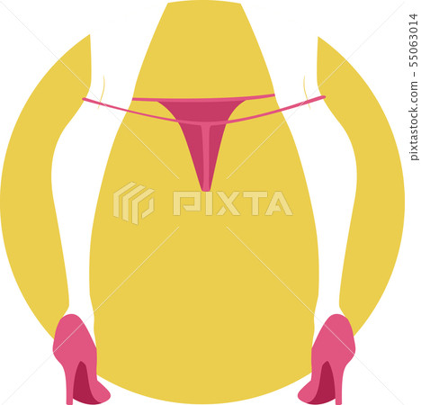 Girl Legs G String Illustration 55063014