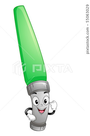 Mascot Traffic Baton Go Illustration 55063029