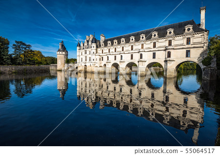 Chateau de Chenonceau on the Cher River, Loire 55064517