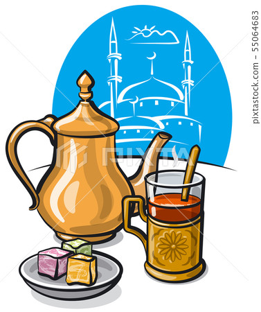 tea with delight - Stock Illustration [55064683] - PIXTA