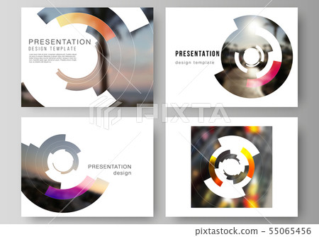 Minimalistic abstract vector illustration of editable layout of the presentation slides design Minimalistic abstract vector illustration of editable layout of the presentation slides design 55065456