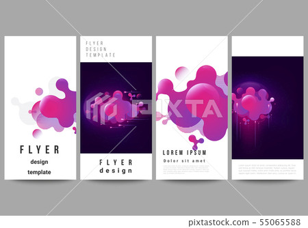 The minimalistic vector illustration of the editable layout of flyer, banner design templates. Black The minimalistic vector illustration of the editable layout of flyer, banner design templates. Black 55065588